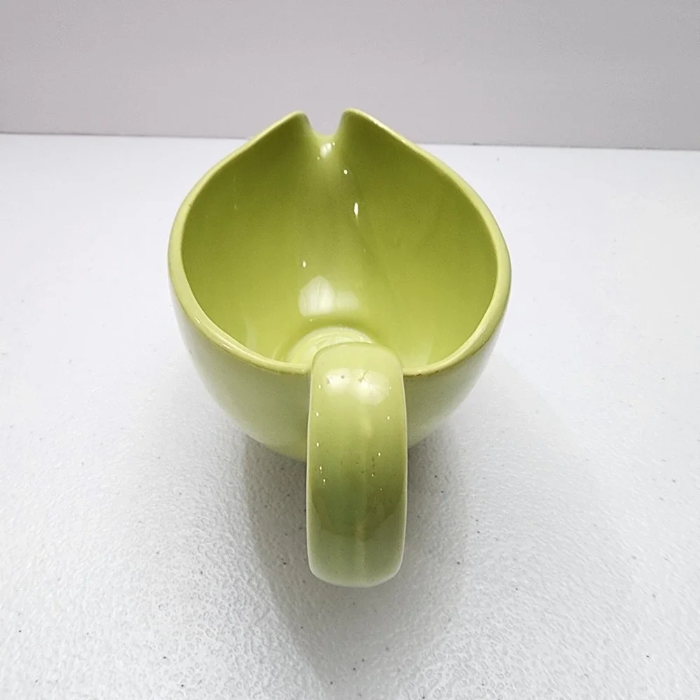 Rare Rhythm Homer Laughlin Gravy Sauce Boat Chartreuse Made In USA 1956